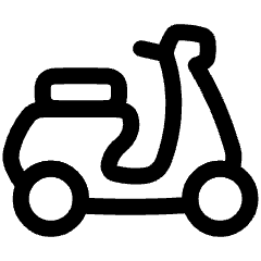 Motorcycle Courier Icon from Plump Line Set