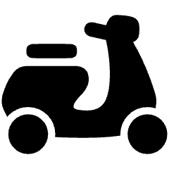 Motorcycle Courier Icon from Plump Solid Set