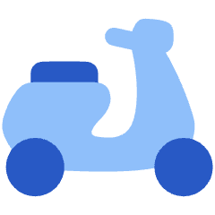 Motorcycle Courier Icon from Plump Flat Set