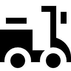 Motorcycle Courier Icon from Sharp Solid Set