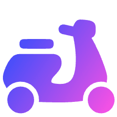Motorcycle Courier Icon from Plump Gradient Set
