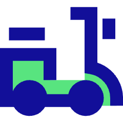 Motorcycle Courier Icon from Sharp Pop Set