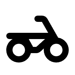 Motorcycle Icon from Rounded Line - Streamline Material Set