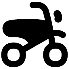 Motorcycle Side Icon from Flex Solid Set