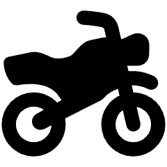 Motorcycle Side Icon from Plump Solid Set