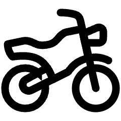 Motorcycle Side Icon from Plump Line Set