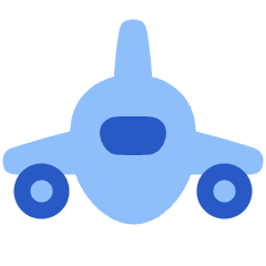 Plane Front Icon from Plump Flat Set