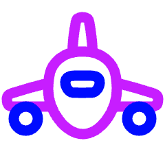 Plane Front Icon from Plump Neon Set