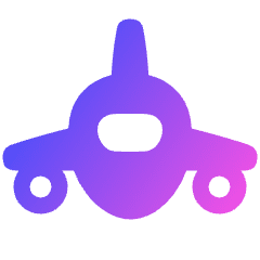 Plane Front Icon from Plump Gradient Set