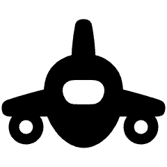 Plane Front Icon from Plump Solid Set