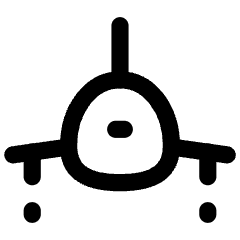 Plane Front Icon from Flex Line Set
