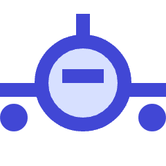 Plane Front Icon from Sharp Duo Set