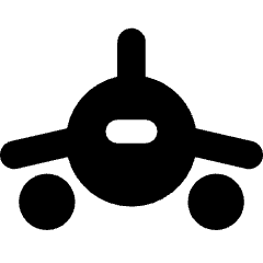Plane Front Icon from Core Solid Set