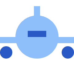 Plane Front Icon from Sharp Flat Set