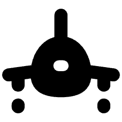 Plane Front Icon from Flex Solid Set