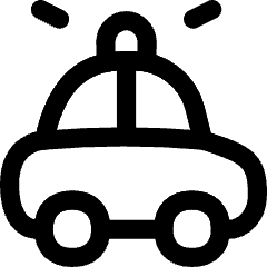 Police Car Icon from Flex Line Set