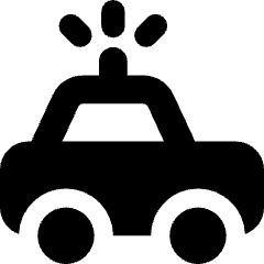 Police Car Icon from Core Solid Set