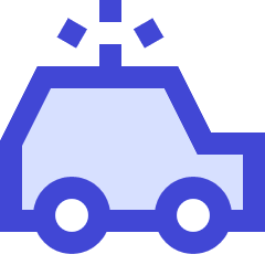 Police Car Icon from Sharp Duo Set