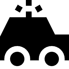 Police Car Icon from Sharp Solid Set