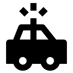 Police Car Fill Icon from Outlined Fill - Streamline Material Set