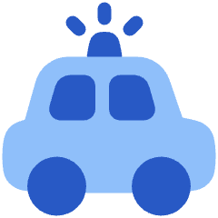 Police Car Icon from Plump Flat Set