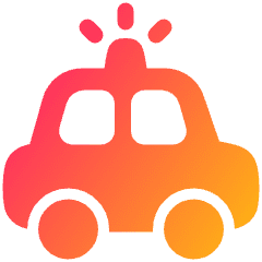 Police Car Icon from Plump Gradient Set