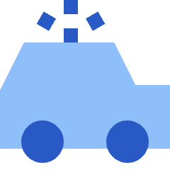 Police Car Icon from Sharp Flat Set