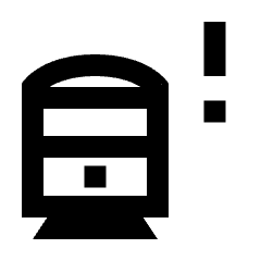 Railway Alert Icon from Sharp Line - Material Pro Set