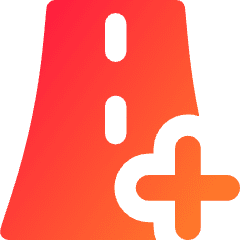 Road Add Icon from Flex Gradient Set