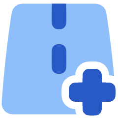 Road Add Icon from Plump Flat Set