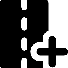 Road Add Icon from Core Solid Set