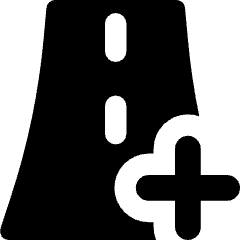 Road Add Icon from Flex Solid Set