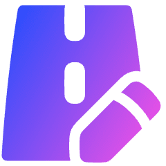 Road Edit Icon from Plump Gradient Set