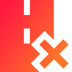 Road Remove Icon from Sharp Gradient Set