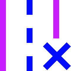 Road Remove Icon from Sharp Neon Set