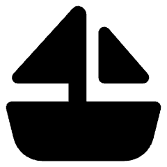 Sail Ship Icon from Core Solid Set