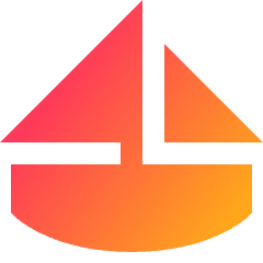 Sail Ship Icon from Sharp Gradient Set