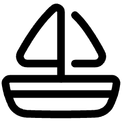 Sail Ship Icon from Plump Line Set