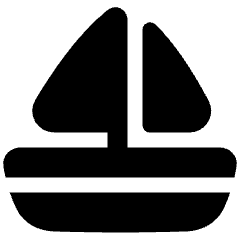 Sail Ship Icon from Plump Solid Set