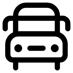 School Bus Front Icon from Core Line Set