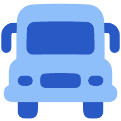 School Bus Front Icon from Plump Flat Set