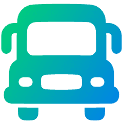 School Bus Front Icon from Plump Gradient Set