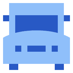 School Bus Front Icon from Sharp Flat Set