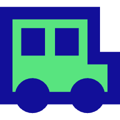 School Bus Side Icon from Sharp Pop Set