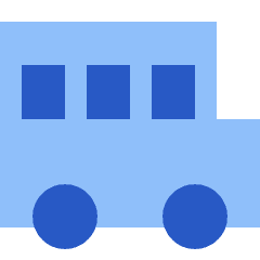 School Bus Side Icon from Sharp Flat Set