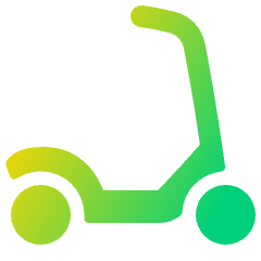 Scooter Icon from Plump Gradient Set