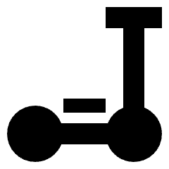 Scooter Icon from Sharp Solid Set