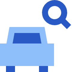 Search Car Icon from Sharp Flat Set