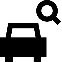 Search Car Icon from Sharp Solid Set