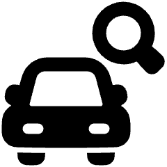 Search Car Icon from Plump Solid Set